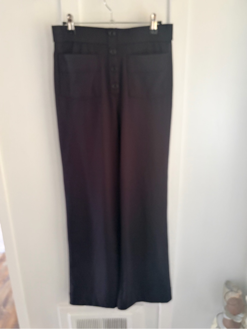 HALARA Black Wide-Leg High-Rise Trousers